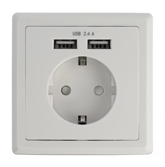 DELOCK Αντάπτορας ρεύματος 11471, 2x USB, 2.4A, λευκός 2 2x USB