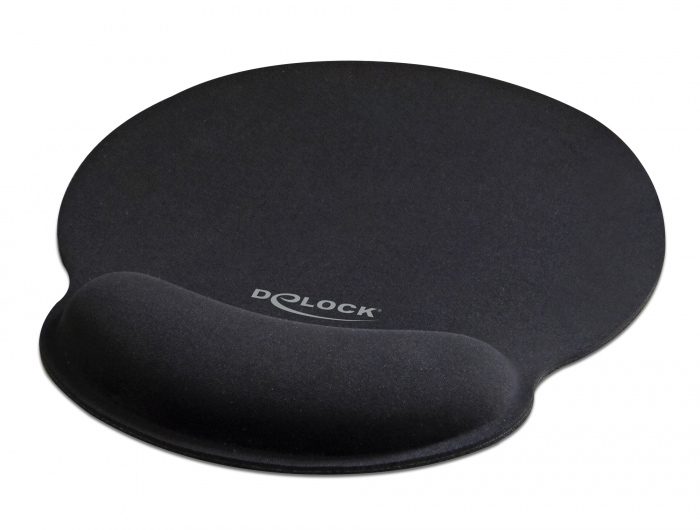 DELOCK Mousepad 12559 με στήριγμα καρπού, 252 x 227mm, μαύρο 1 DELOCK Mousepad 12559 με στήριγμα καρπού
