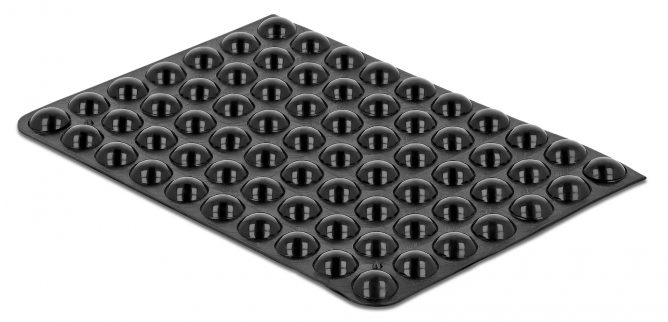 DELOCK Αυτοκόλλητη βάση προστασίας 18308, 3Μ, 8x3mm, μαύρη, 70τμχ 1 DELOCK Αυτοκόλλητη βάση προστασίας 18308