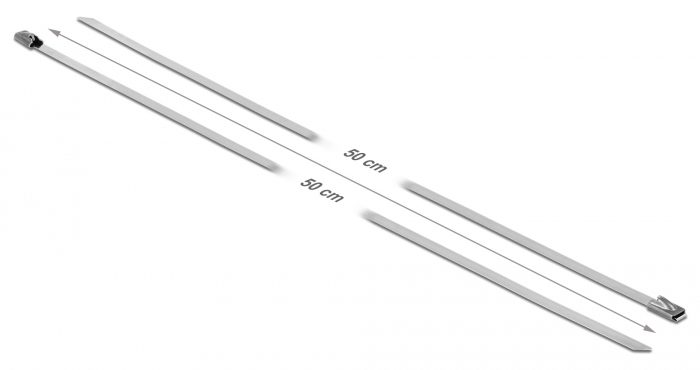 DELOCK μεταλλικός σφιγκτήρας καλωδίων 18770, 500x4.6mm, 10τμχ 1 DELOCK μεταλλικός σφιγκτήρας καλωδίων 18770