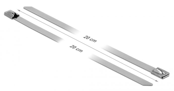 DELOCK μεταλλικός σφιγκτήρας καλωδίων 18771, 200x7.9mm, 10τμχ 1 DELOCK μεταλλικός σφιγκτήρας καλωδίων 18771