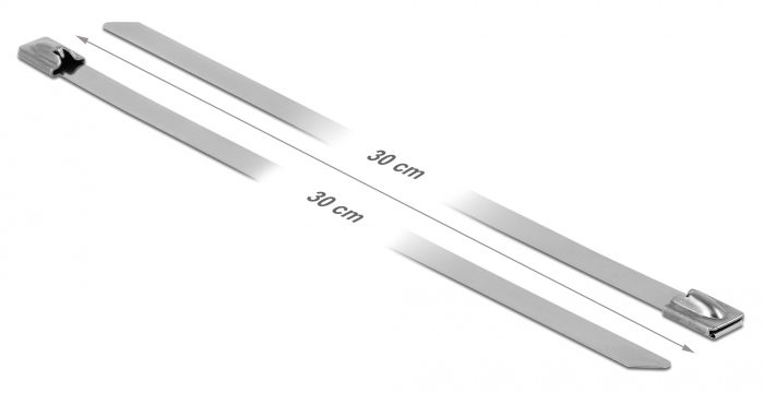 DELOCK μεταλλικός σφιγκτήρας καλωδίων 18772, 300x7.9mm, 10τμχ 1 DELOCK μεταλλικός σφιγκτήρας καλωδίων 18772