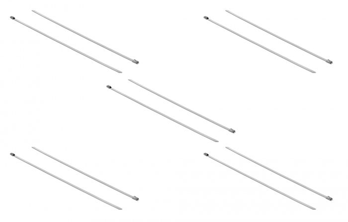 DELOCK μεταλλικός σφιγκτήρας καλωδίων 18773, 400x7.9mm, 10τμχ 3 10τμχ