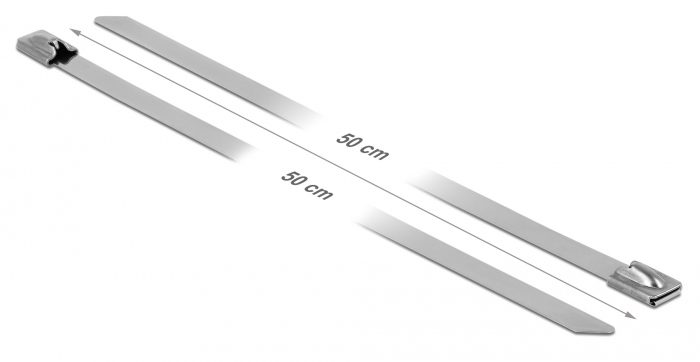 DELOCK μεταλλικός σφιγκτήρας καλωδίων 18774, 500x7.9mm, 10τμχ 1 DELOCK μεταλλικός σφιγκτήρας καλωδίων 18774