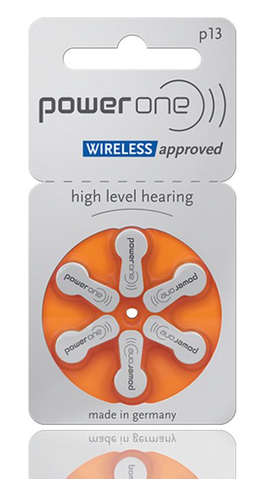 POWER ONE μπαταρίες ακουστικών βαρηκοΐας P13, mercury free, 1.45V, 6τμχ 1 POWER ONE μπαταρίες ακουστικών βαρηκοΐας P13
