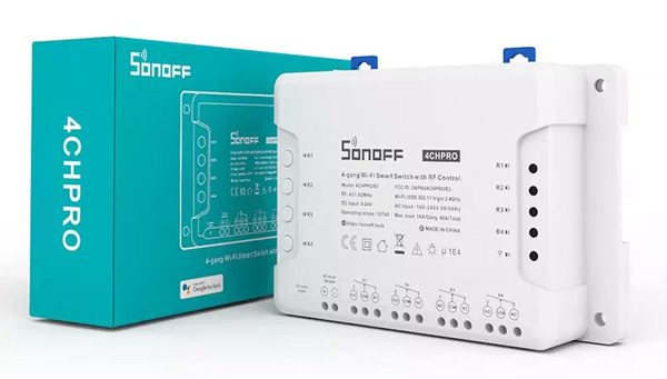 SONOFF Smart Διακόπτης 4CH PRO R3, 4 θέσεων, 40A, RF control, λευκός 2 4 θέσεων