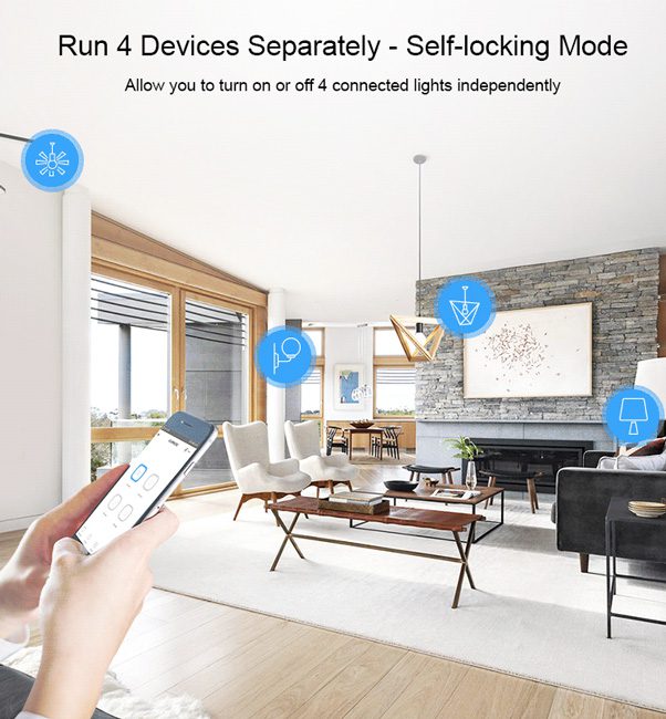 SONOFF Smart Διακόπτης 4CH PRO R3, 4 θέσεων, 40A, RF control, λευκός 6 SONOFF Smart Διακόπτης 4CH PRO R3, 4 θέσεων, 40A, RF control, λευκός - Image 6