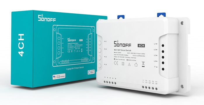 SONOFF Smart Διακόπτης WiFi 4CH R3, 4 θέσεων, 16A, λευκός 2 4 θέσεων
