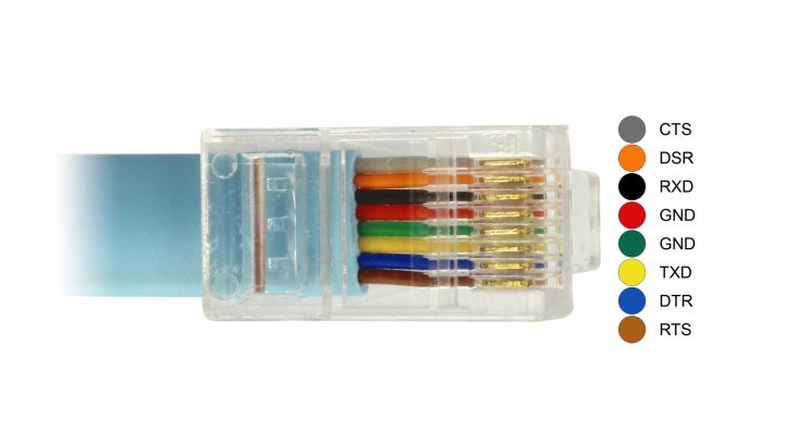DELOCK Καλώδιο Serial RS-232 DB9 female σε RJ45 male, 1m, μπλε 3 μπλε