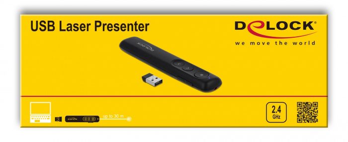 DELOCK Τηλεχειριστήριο παρουσιάσεων 64092 με laser, ασύρματο, έως 30m 5 DELOCK Τηλεχειριστήριο παρουσιάσεων 64092 με laser, ασύρματο, έως 30m - Image 5