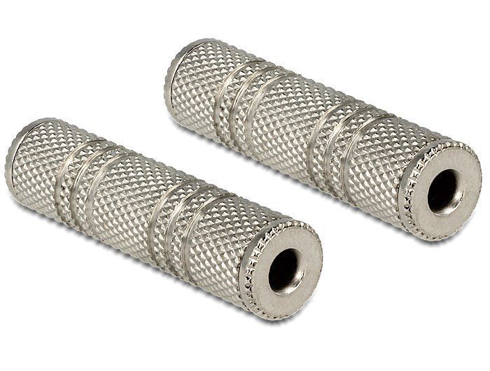 DELOCK Αντάπτορας από jack 3.5mm σε jack 3.5mm, Metal, Silver 1 DELOCK Αντάπτορας από jack 3.5mm σε jack 3.5mm