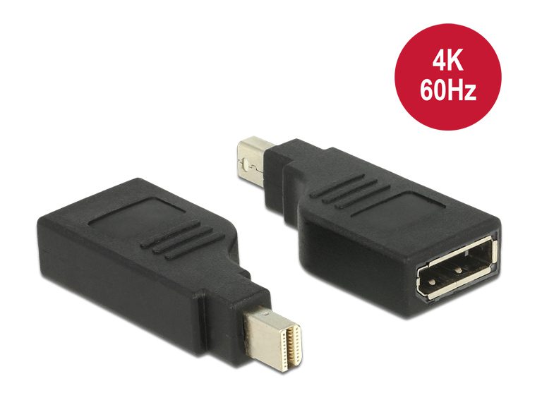 DELOCK Αντάπτορας mini Displayport(M) σε Displayport(F), 4K, 90° Turned 1 DELOCK Αντάπτορας mini Displayport(M) σε Displayport(F)