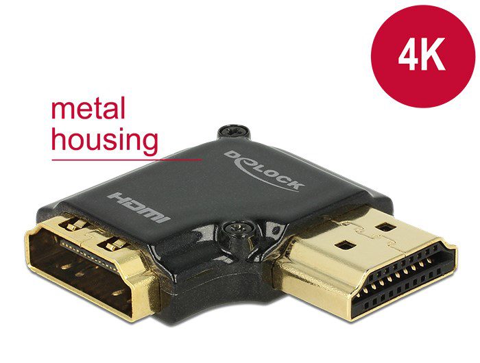 DELOCK HDMI Αντάπτορας HDMI-A female σε male, High Speed, 90°, right 1 DELOCK HDMI Αντάπτορας HDMI-A female σε male