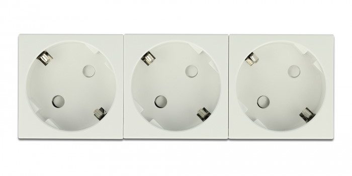 DELOCK τριπλό module πρίζας ρεύματος Easy 45 81323, 45°, 45x45mm, 5τμχ 2 45°