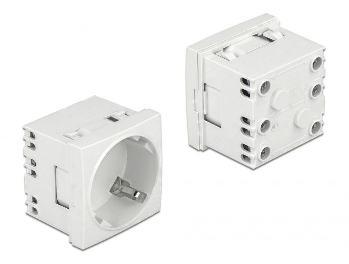 DELOCK module πρίζας ρεύματος Easy 45 81324, 45°, 45x45mm, 10τμχ 1 DELOCK module πρίζας ρεύματος Easy 45 81324