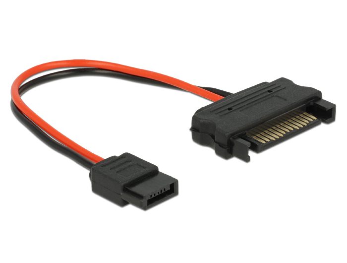 DELOCK Cable SATA 15pin σε SATA 6pin, 10 cm 1 DELOCK Cable SATA 15pin σε SATA 6pin