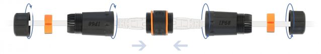 DELOCK αδιάβροχος αμφίδρομος σύνδεσμος RJ45 Cat.6A 86692, πορτοκαλί 3 DELOCK αδιάβροχος αμφίδρομος σύνδεσμος RJ45 Cat.6A 86692, πορτοκαλί - Image 3