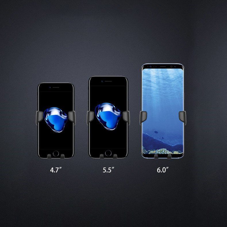 Βάση αεραγωγού αυτοκινήτου Gravity ACC-237 για smartphone έως 6", μαύρη 2 μαύρη