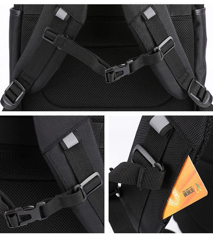 ARCTIC HUNTER τσάντα πλάτης B00120C-BK με θήκη laptop, αδιάβροχη, μαύρη 2 αδιάβροχη