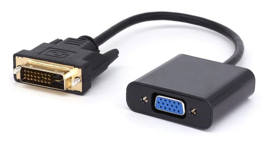 POWERTECH Μετατροπέας DVI(M) σε VGA(F), 1080p, Active, 0.20, μαύρος 1 POWERTECH Μετατροπέας DVI(M) σε VGA(F)