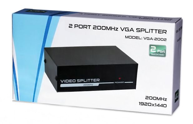 POWERTECH VGA splitter CAB-G031, 1 σε 2 συσκευές, 1920x1440px, 200MHz 2 1 σε 2 συσκευές