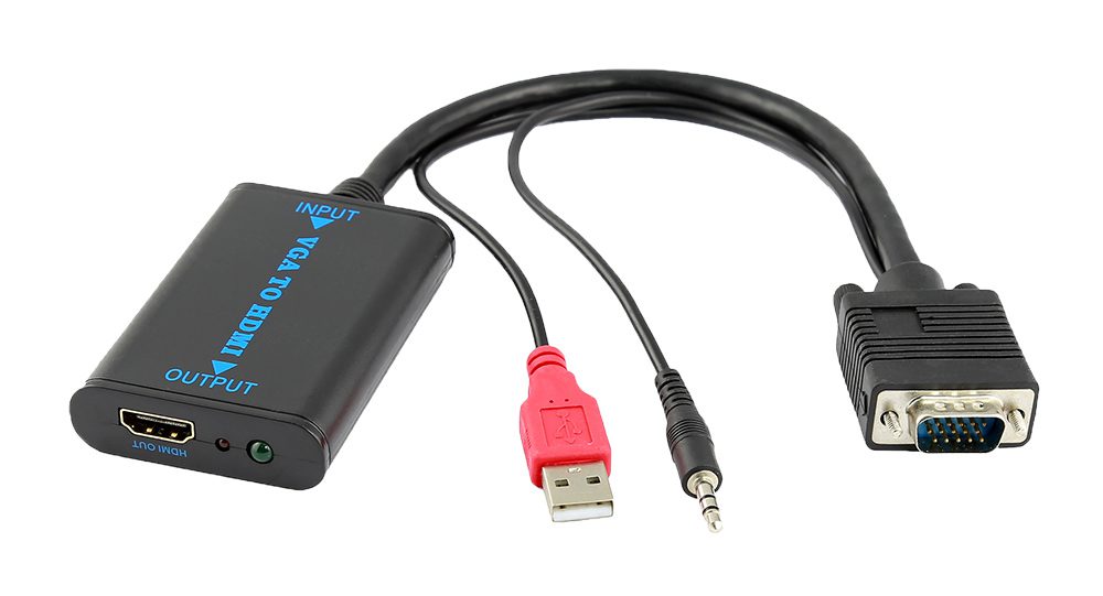 POWERTECH Μετατροπέας VGA-USB-3.5mm jack σε HDMI 1.4V, MS9288, 0.2m 1 POWERTECH Μετατροπέας VGA-USB-3.5mm jack σε HDMI 1.4V