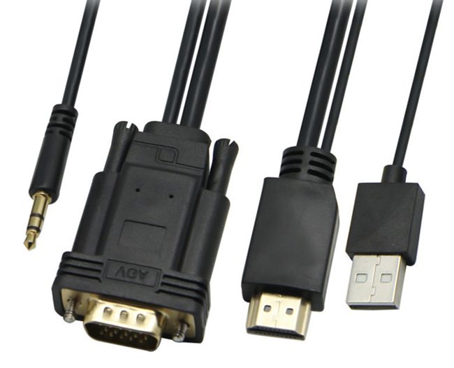 POWERTECH Καλώδιο HDMI(M) & USB(M) σε VGA(M) & 3.5mm(M), 1080p, 5m 1 POWERTECH Καλώδιο HDMI(M) & USB(M) σε VGA(M) & 3.5mm(M)