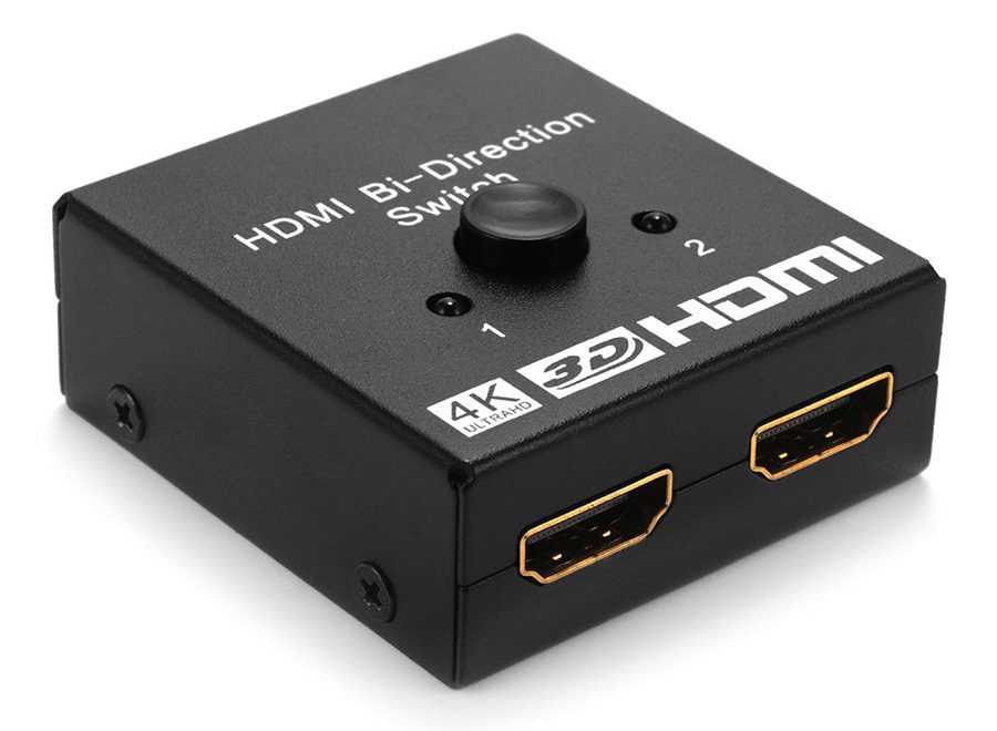 POWERTECH HDMI Bi-Direction switch 2 σε 1, 4K x 2K & 3D, μαύρο 1 POWERTECH HDMI Bi-Direction switch 2 σε 1