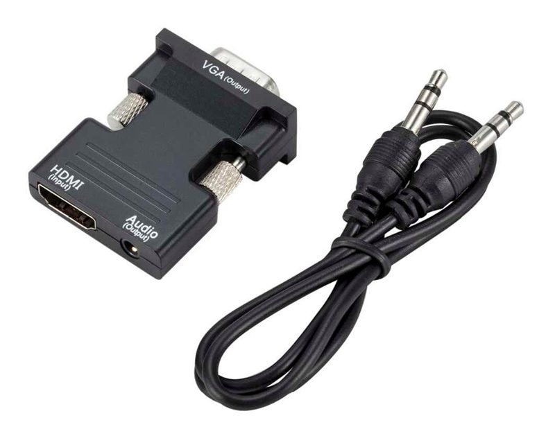 POWERTECH converter HDMI (F) σε VGA (M) CAB-H120 με audio, μαύρο 2 μαύρο