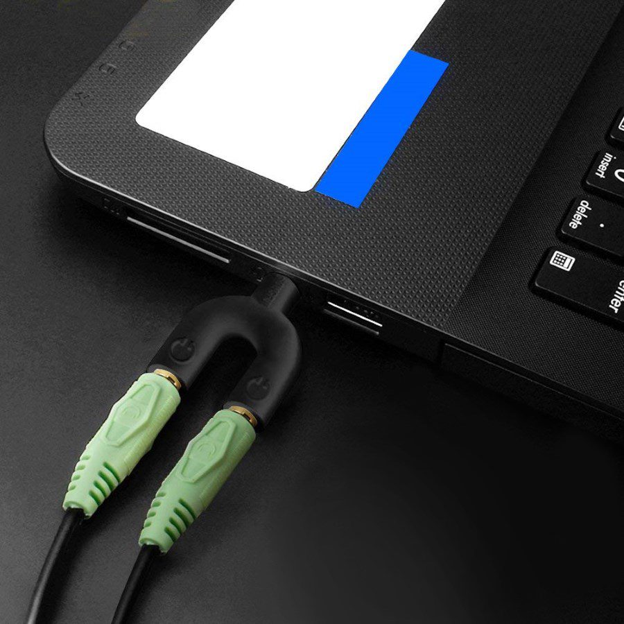 POWERTECH Splitter 3.5mm 4pin (M) σε 2x 3.5mm 4pin (F) CAB-J040, μαύρο 2 μαύρο