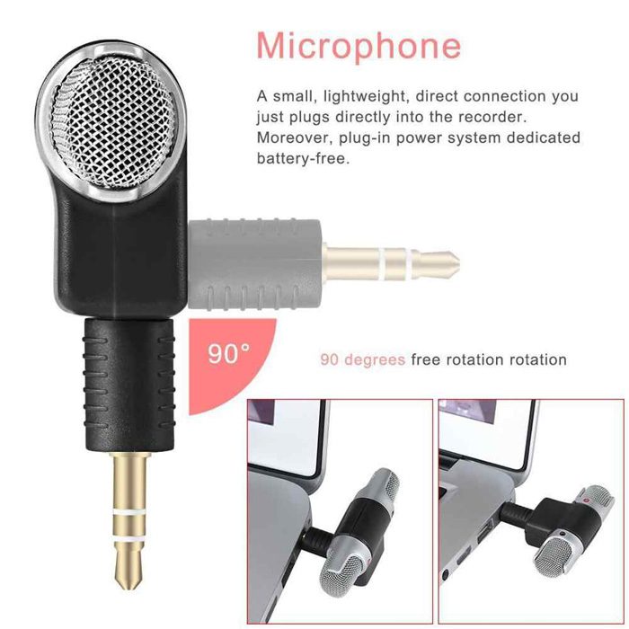POWERTECH mini μικρόφωνο CAB-J041, stereo, 3.5mm 4 POWERTECH mini μικρόφωνο CAB-J041, stereo, 3.5mm - Image 4