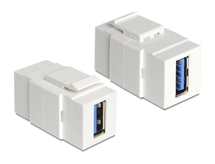 POWERTECH USB 3.0 adapter CAB-N152 για patch panel, λευκό 1 POWERTECH USB 3.0 adapter CAB-N152 για patch panel