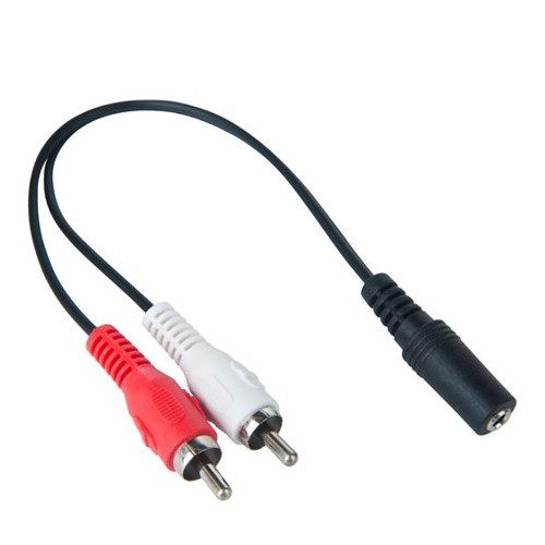POWERTECH καλώδιο CAB-R015 3.5mm 3pin jack (F) σε 2x RCA (M), CCS, 0.2m 1 POWERTECH καλώδιο CAB-R015 3.5mm 3pin jack (F) σε 2x RCA (M)