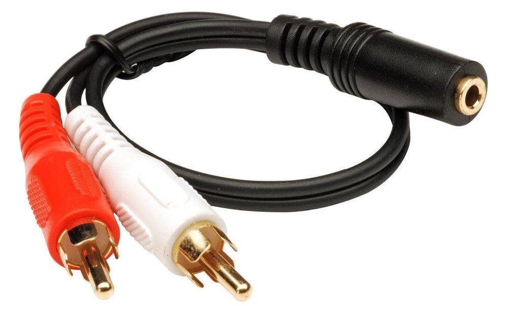 POWERTECH καλώδιο CAB-R016 2x RCA (M) σε 3.5mm 3pin jack (F), CCS, 3m 1 POWERTECH καλώδιο CAB-R016 2x RCA (M) σε 3.5mm 3pin jack (F)