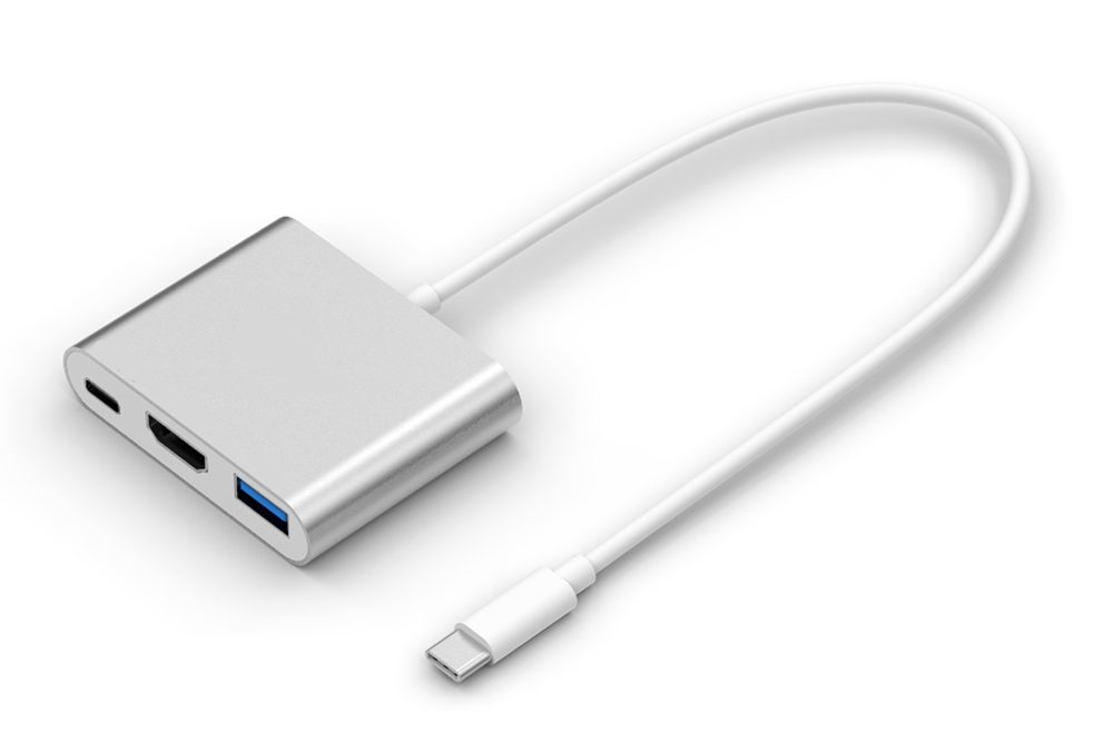 POWERTECH μετατροπέας USB 3.0 Type-C σε USB 3.0, Type C & HDMI, ασημί 1 POWERTECH μετατροπέας USB 3.0 Type-C σε USB 3.0