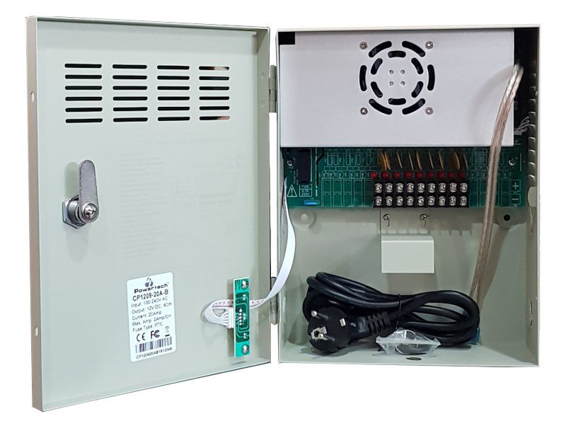 POWERTECH τροφοδοτικό CP1209-20A-B για CCTV-Alarm, DC12V 20A, 9 κανάλια 1 POWERTECH τροφοδοτικό CP1209-20A-B για CCTV-Alarm