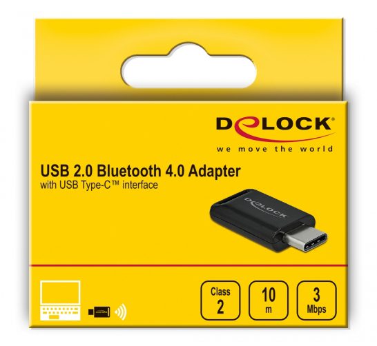 DELOCK Adapter USB Type-C 61003, Bluetooth 4.0 + EDR, μαύρο 3 μαύρο