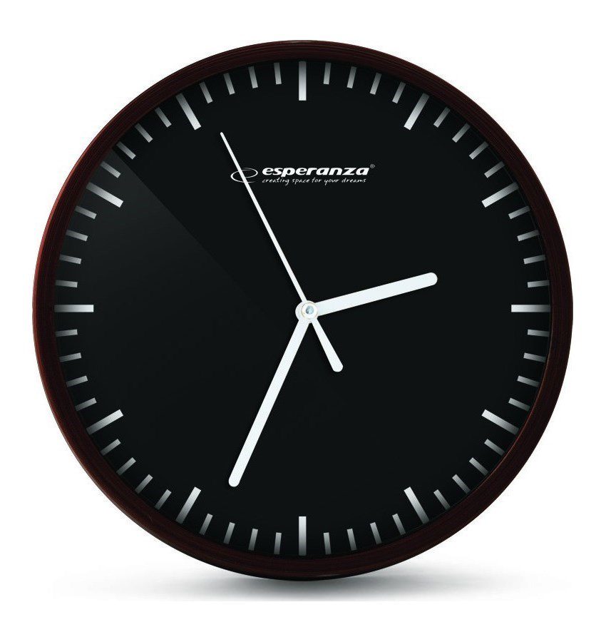 ESPERANZA ρολόι τοίχου Budapest EHC010K, 20cm, μαύρο 1 ESPERANZA ρολόι τοίχου Budapest EHC010K