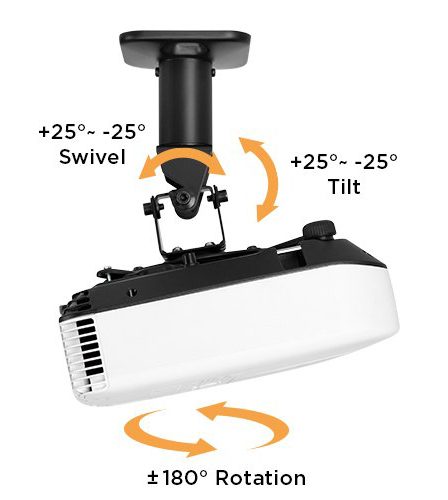 BRATECK Βάση για projectors EPB-2, οροφής, 360° περιστροφή, 15kg 4 15kg