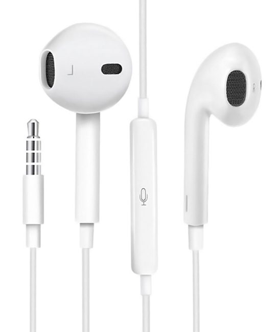 USAMS earphones με μικρόφωνο EP-22, 3.5mm, 14mm, 1.2m, λευκά 1 USAMS earphones με μικρόφωνο EP-22