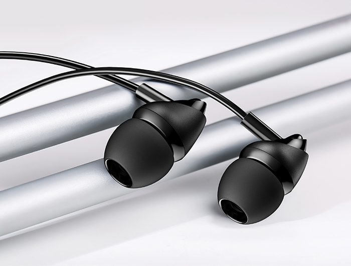 USAMS earphones με μικρόφωνο EP-39, 10mm, 1.2m, μαύρα 2 10mm