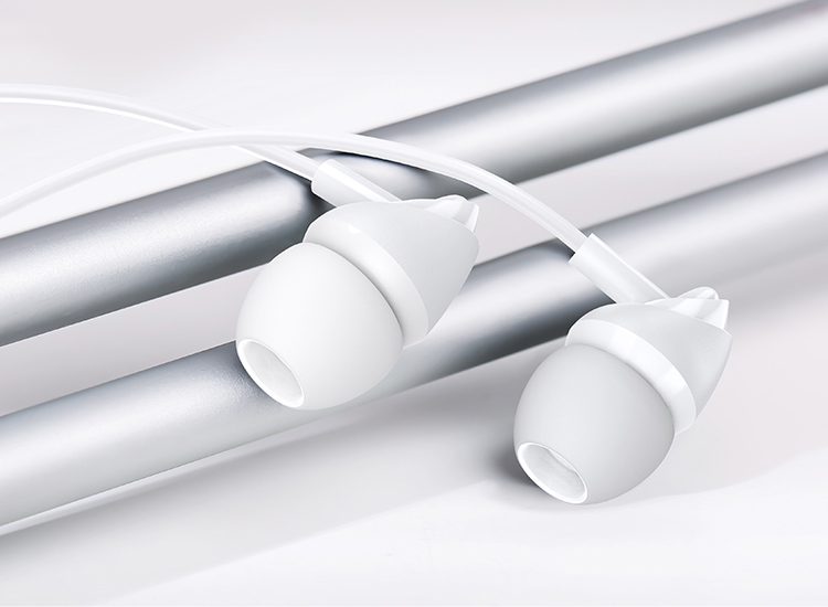USAMS earphones με μικρόφωνο EP-39, 10mm, 1.2m, λευκά 2 10mm