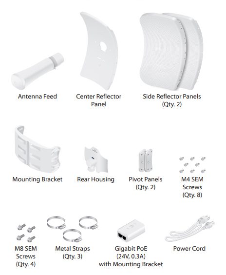 UBIQUITI LiteBeam AC LR LBE-5AC-LR, 5GHz airMAX AC Long-Range CPE, 26dBi 2 5GHz airMAX AC Long-Range CPE