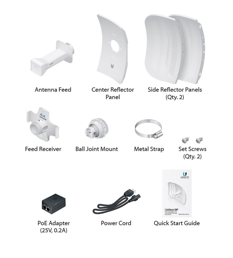 UBIQUITI LiteBeam M5 airMAX CPE Access Point LBE-M5-23, 23dBi, 5GHz 2 23dBi