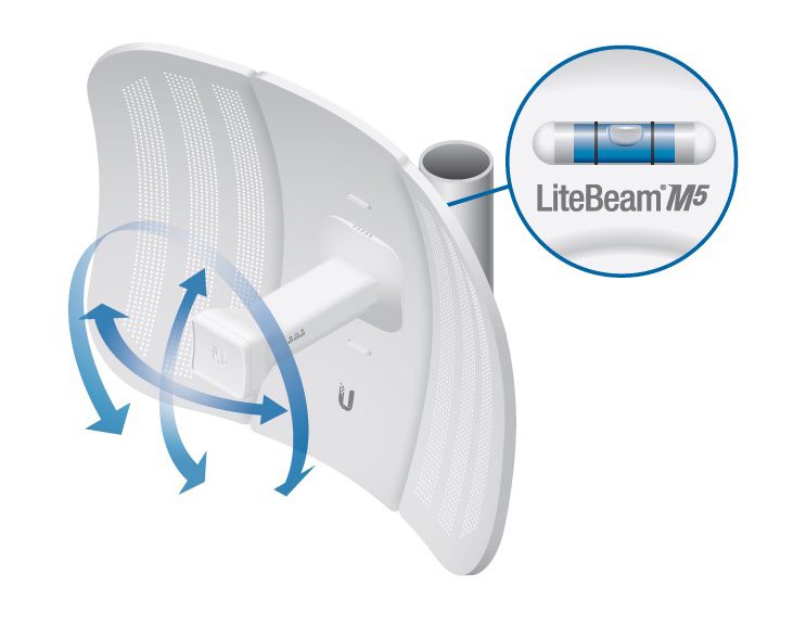 UBIQUITI LiteBeam M5 airMAX CPE Access Point LBE-M5-23, 23dBi, 5GHz 3 5GHz