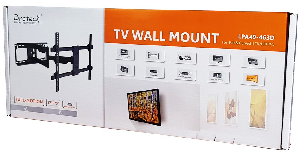 BRATECK επιτοίχια βάση βαρέως τύπου LPA49-463D για monitor 37-70", 60kg 2 60kg