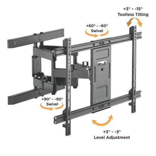 BRATECK επιτοίχια βάση LPA61-466 για οθόνη 37-80", full-motion, 60kg 4 BRATECK επιτοίχια βάση LPA61-466 για οθόνη 37-80", full-motion, 60kg - Image 4
