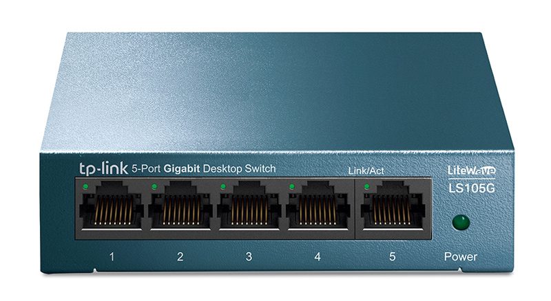 TP-LINK Desktop Switch LS105G, 5-port 10/100/1000Mbps, Ver. 1.0 2 5-port 10/100/1000Mbps