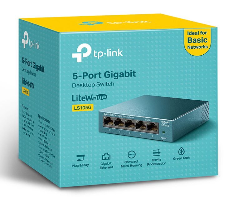 TP-LINK Desktop Switch LS105G, 5-port 10/100/1000Mbps, Ver. 1.0 6 TP-LINK Desktop Switch LS105G, 5-port 10/100/1000Mbps, Ver. 1.0 - Image 6