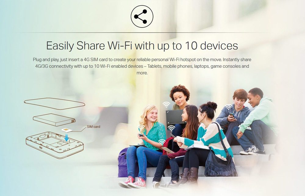 TP-LINK Advanced Mobile WiFi 4G Modem M7350, 2000mAh, Ver: 5.1 6 TP-LINK Advanced Mobile WiFi 4G Modem M7350, 2000mAh, Ver: 5.1 - Image 6
